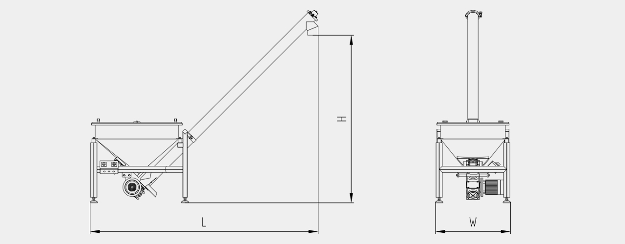inclined screw feeder drawing